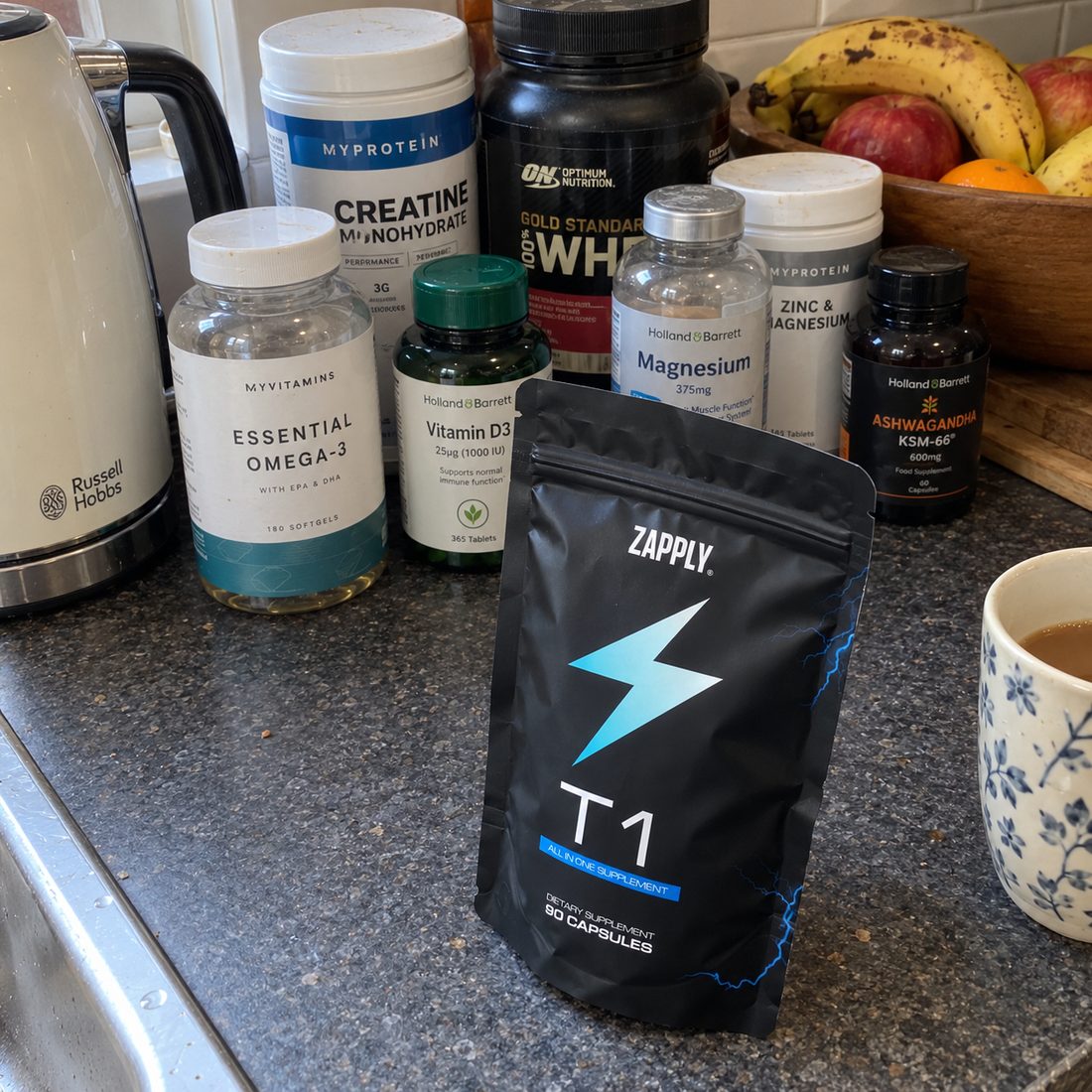 Zapply T1 replacing supplement bottles
